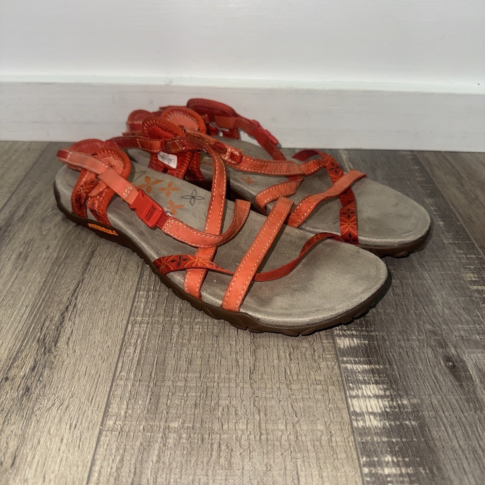 Merrell Agave Select Grip Slingback Red Leather Sandal 9 Outdoor Hiking Walking